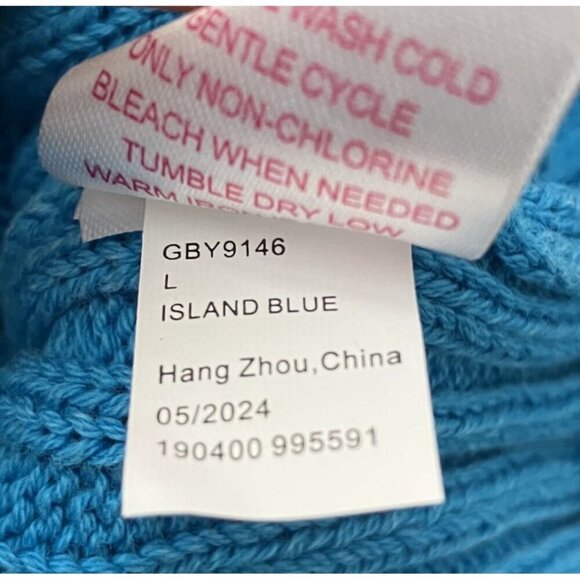 Design History Girls NWT Full Zip Blue Mock-Neck Crop Sweater Size L - Picture 9 of 9